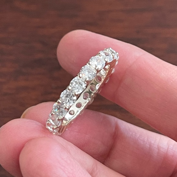 Cubic zirconia silver plated eternal band ring - Picture 8 of 8